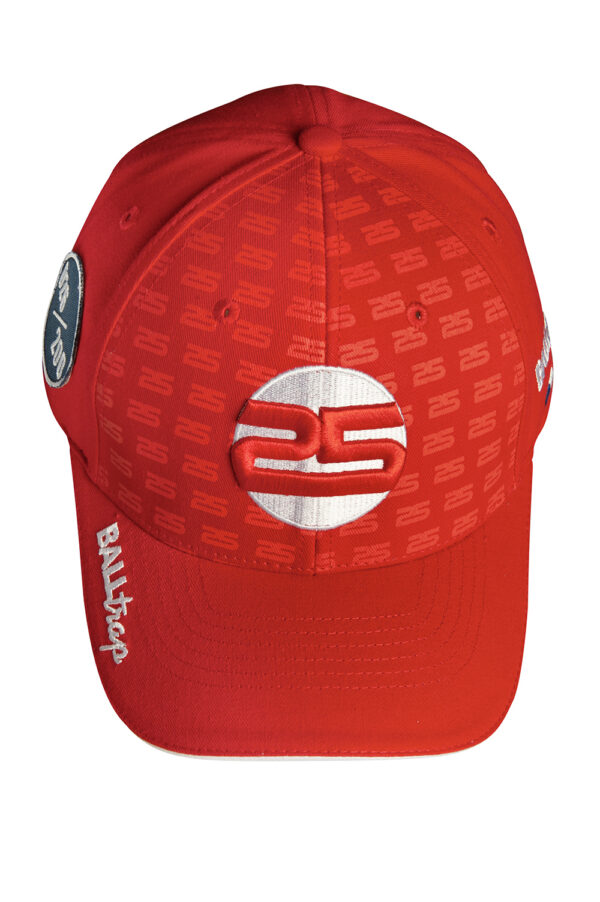 Casquette rouge Ball-Trap édition limitée 25 vue de face
